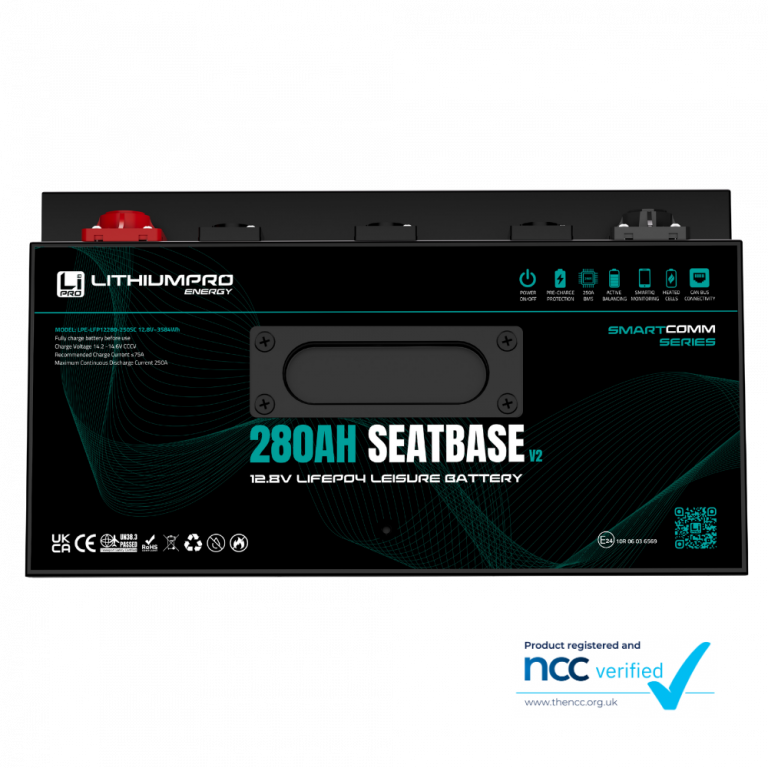 12v 280ah Seat base lithium battery NCC Approved Lithium Battery ECER10 Approved Lithium battery