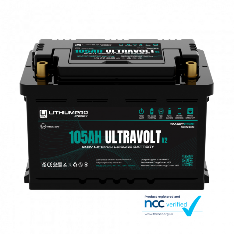 12v 105AH Lithium Battery -ULTRAVOLT V2 NCC Approved Lithium battery