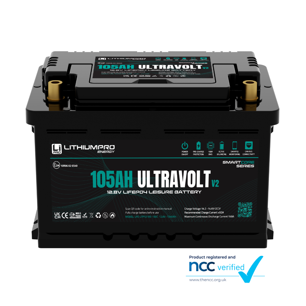 12v 105AH Lithium Battery -ULTRAVOLT V2 NCC Approved Lithium battery